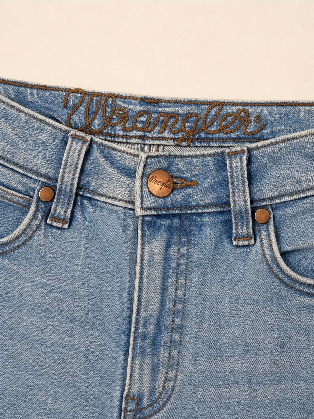 Wrangler High Rise Flare Jeans 28x34 Light Wash Bell Bottom - Picture 4 of 8